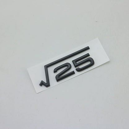 Square Root Modified Car Logo Number Sign - Creative Decorative Car Sticker