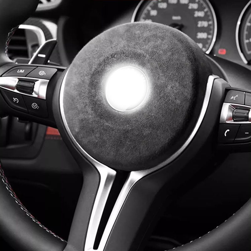 Synthetic Cashmere Steering Wheel Cover for Compatible Models (Black)