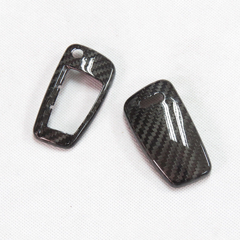 Deluxe Real Carbon Fiber Remote Flip Key Cover Case for Compatible Models