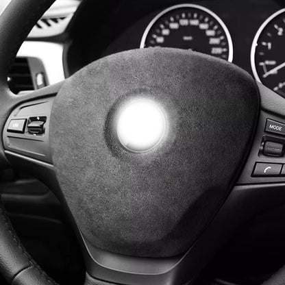 Synthetic Cashmere Steering Wheel Cover for Compatible Models (Black)