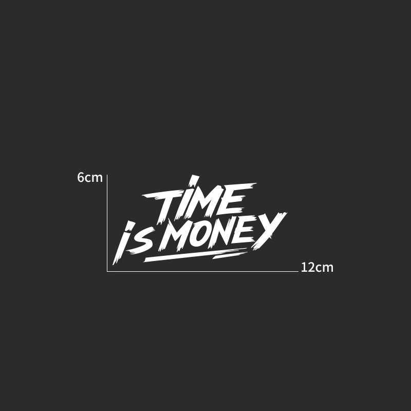 'Time is Money' Car Sticker - Scratch Cover for Vehicle Body