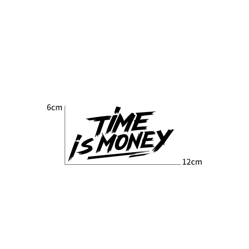 'Time is Money' Car Sticker - Scratch Cover for Vehicle Body