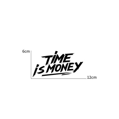 'Time is Money' Car Sticker - Scratch Cover for Vehicle Body