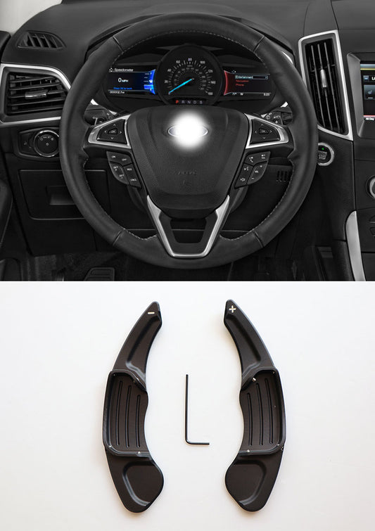 Black Metal Steering Paddle Shifter Extension for Compatible with Lincoln 2013-2017 Models