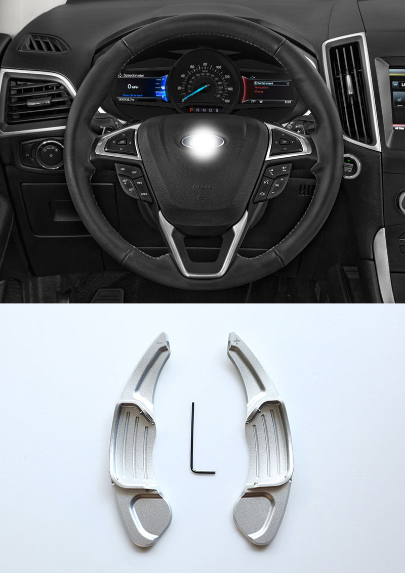 Silver Metal Steering Paddle Shifter Extension for Compatible with Lincoln 2013-2017 Models