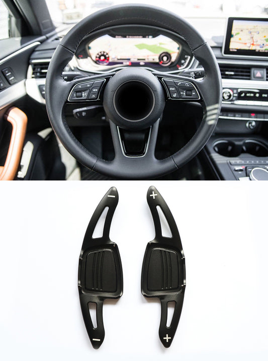 Pinalloy Aluminum Paddle Shift Extensions for Compatible with Automatic A/S/Q Series TT TTS (Black)