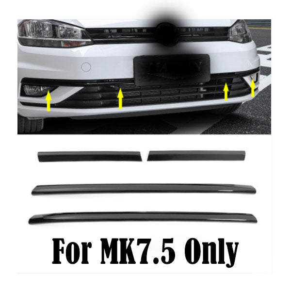 Pinalloy Glossy Black ABS Front Frame Grill Sticker for MK7.5 Models (2018+)