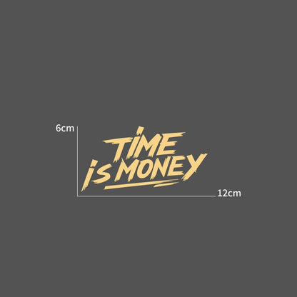 'Time is Money' Car Sticker - Scratch Cover for Vehicle Body