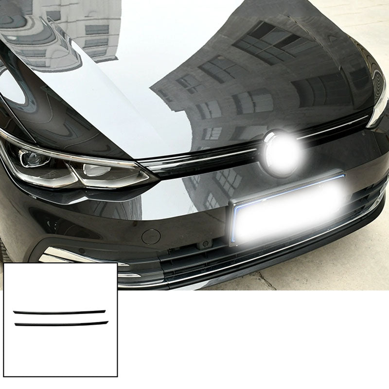 Custom front grille trim strips for Golf 8 Models, modified black warrior kit for exterior decoration and body styling.