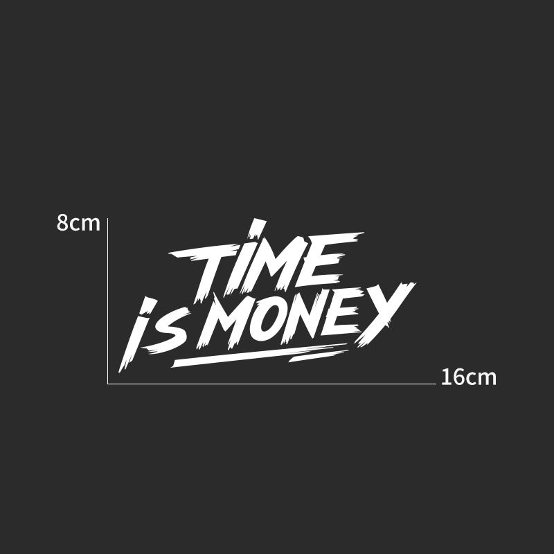 'Time is Money' Car Sticker - Scratch Cover for Vehicle Body