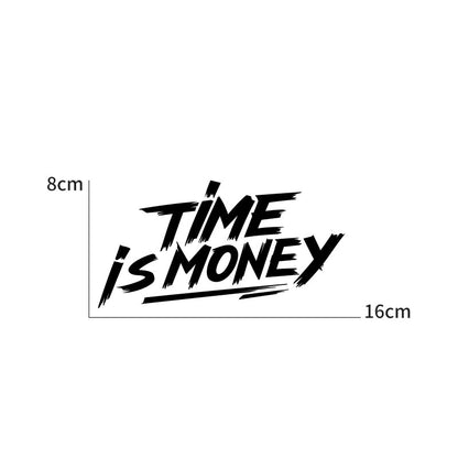 'Time is Money' Car Sticker - Scratch Cover for Vehicle Body