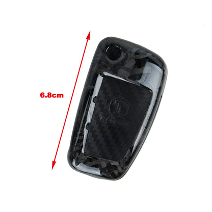 Deluxe Real Carbon Fiber Remote Flip Key Cover Case for Compatible Models