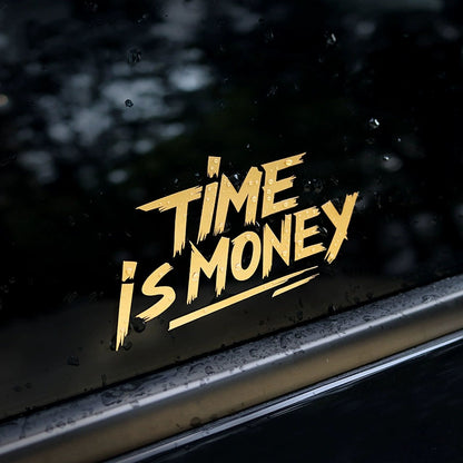 'Time is Money' Car Sticker - Scratch Cover for Vehicle Body