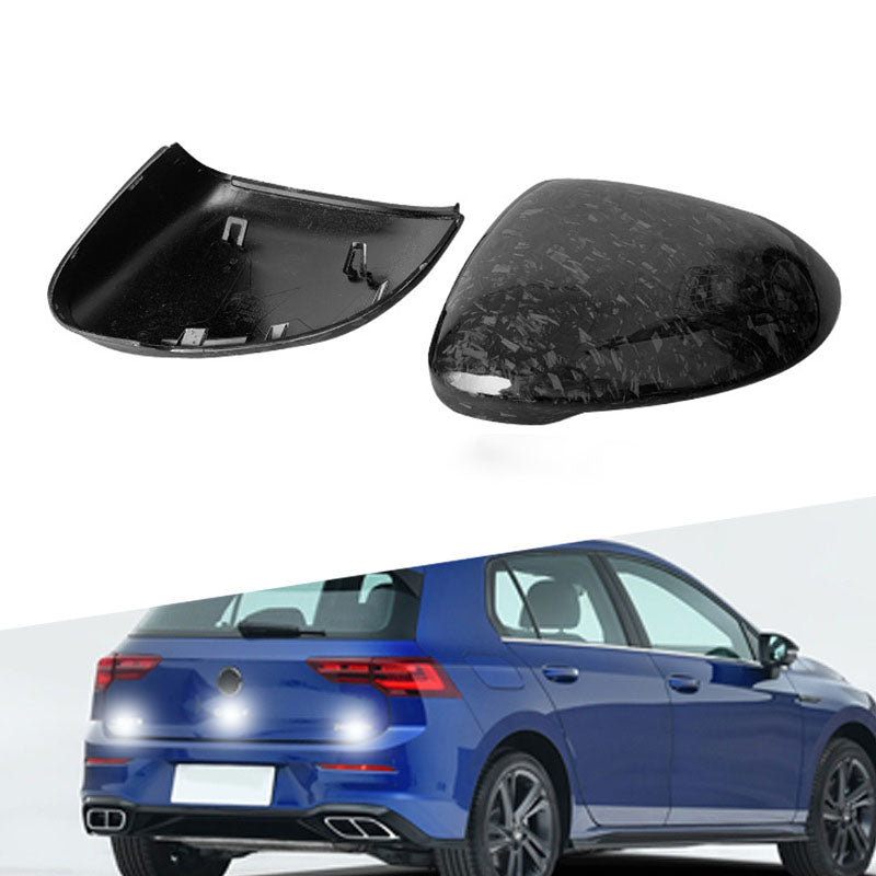 Pinalloy Regular Real Forged Carbon Fiber Made Side Door Mirror Cover Cap For Golf Mk8 2020+ Models