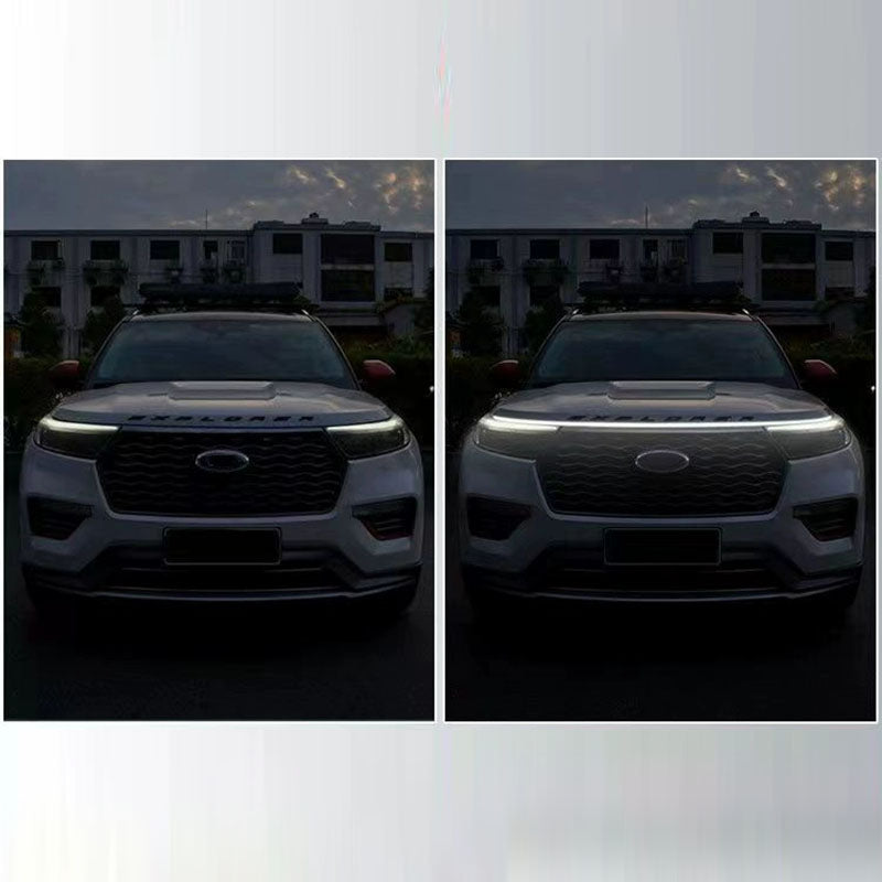 Universal LED Hood Ambient Light Guide Strip with Daytime Running Lights and Grille Light Modification