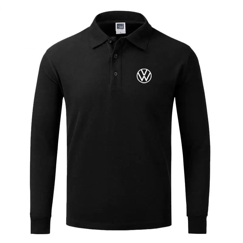 Pinalloy Black Long-Sleeved Polo Shirt with Iconic Logo (Asian Size)
