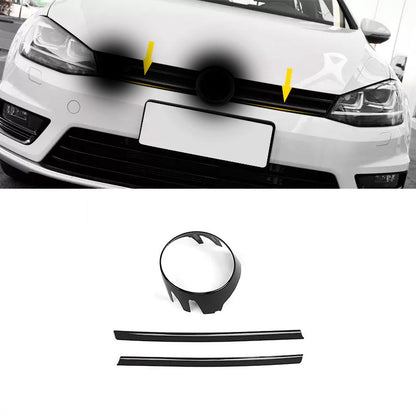 Glossy Black ABS Front Frame Grill Line Liner for compatible with MK7 R/R-Line Models