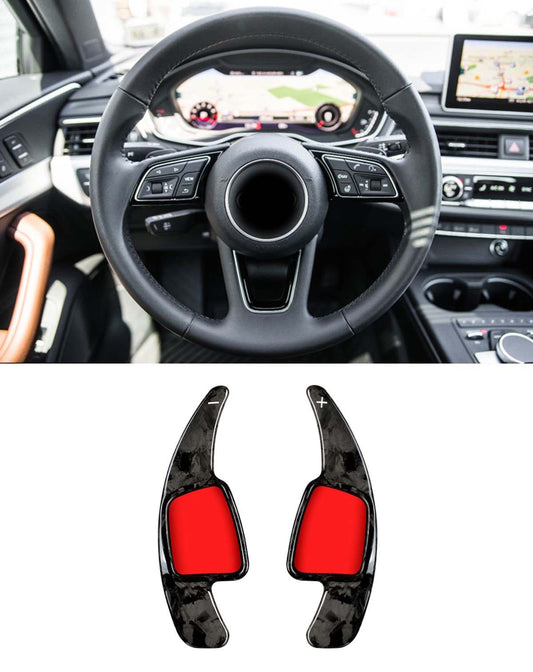 Forged Carbon Fiber Paddle Shifter Extension for Compatible with A3, A4L, A5, Q7, TT, TTS, S4, Q2, S3, and SQ (2016-2017) Models