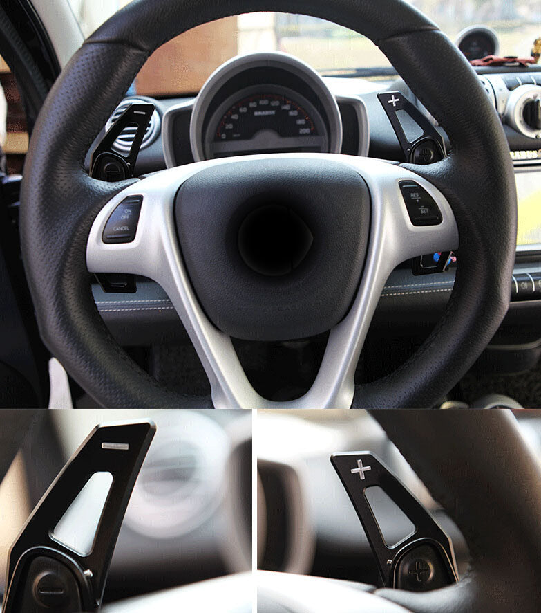 Matte Black Alloy Paddle Shifter Extensions for Compatible Smart Models