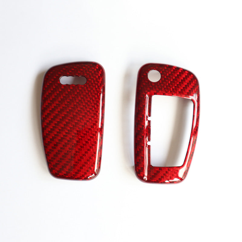 Deluxe Real Carbon Fiber Remote Flip Key Cover Case for Compatible Models