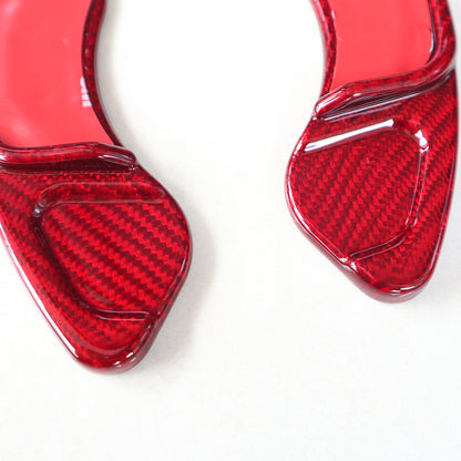 Carbon Fiber Red Paddle Shifter Extensions for Compatible with MK7 & MK7.5 Models (2014-2020)