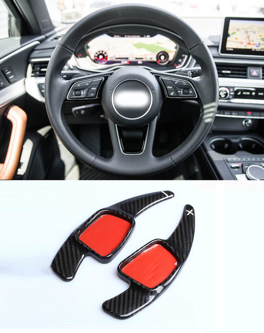 Carbon Fiber Steering Paddle Shifter Extension for Compatible with A3, A4L, A5, Q7, TT, TTS, S4, Q2, S3, and SQ (2016-2017)