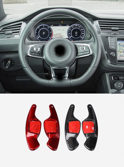 Real Carbon Fiber Steering Paddle Shifter Extension Compatible with Tiguan L (2017-2018)