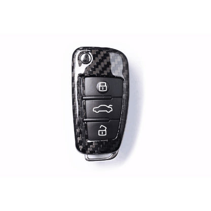 Deluxe Real Carbon Fiber Remote Flip Key Cover Case for Compatible Models