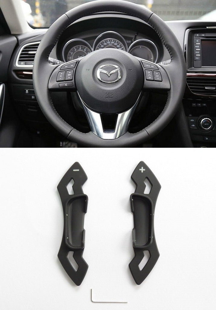 Matted Black CNC Alloy Steering Wheel Shift Paddle Shifter Extension F