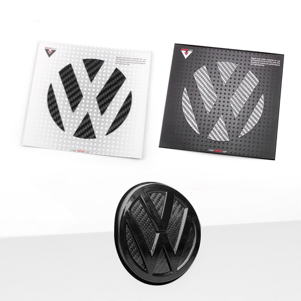 Pinalloy Front Badge Emblem Insert Carbon Fiber Sticker for Volkswagen