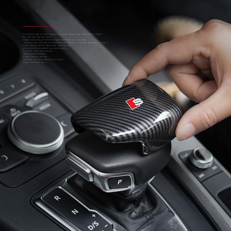 Pinalloy ABS Carbon Fiber Texture Gear Shift Head Cover For Audi A4L A