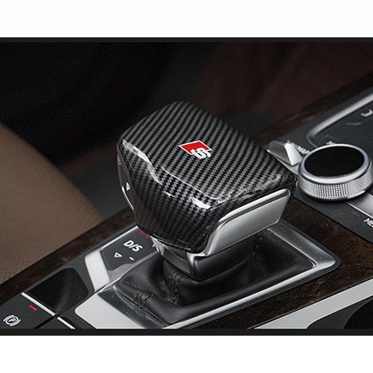 Pinalloy ABS Carbon Fiber Texture Gear Shift Head Cover For Audi A4L A