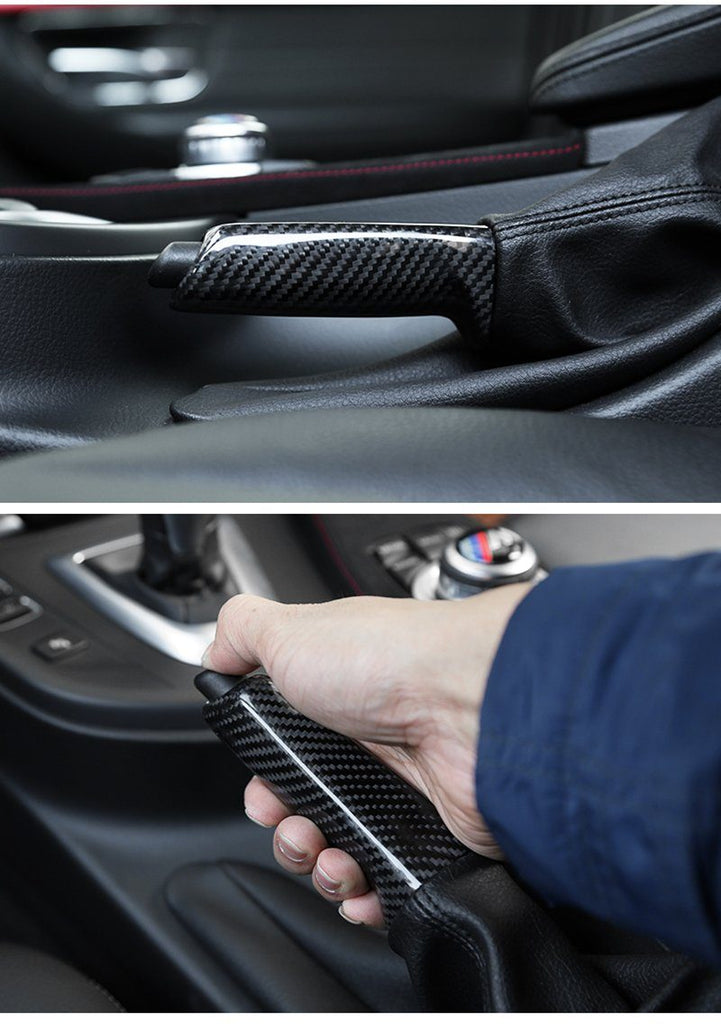 Pinalloy Carbon Fiber Central Handbrake Trim Decals Fit For BMW 1 3 X