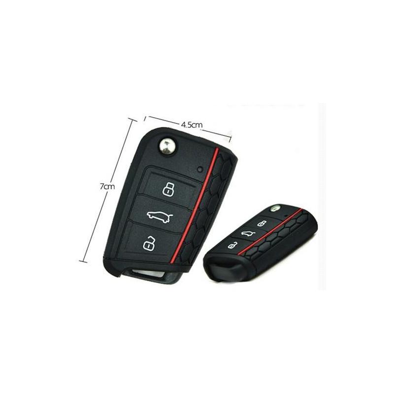 Pinalloy Silicone Key Cover Case Skin Key Fob for Volkswagen VW Golf 7