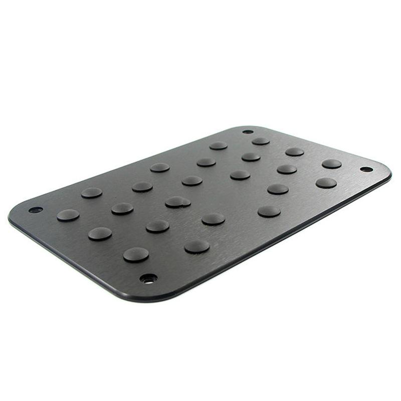 Universal Car Truck Floor Mat Carpet Heel Pad Plate Foot Pedal Rest  Footrest Aluminum Alloy w/Screw