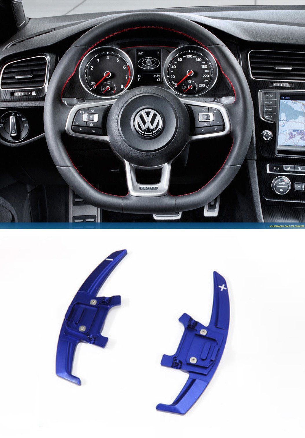 Automotive DSG Paddle Shift Extensions For Volkswagen Scirocco