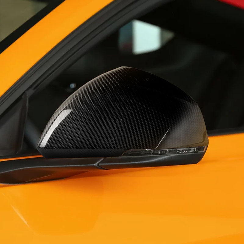 Real Carbon Fiber Side Door Mirror Caps Compatible with Muscle Cars (2015-2020)