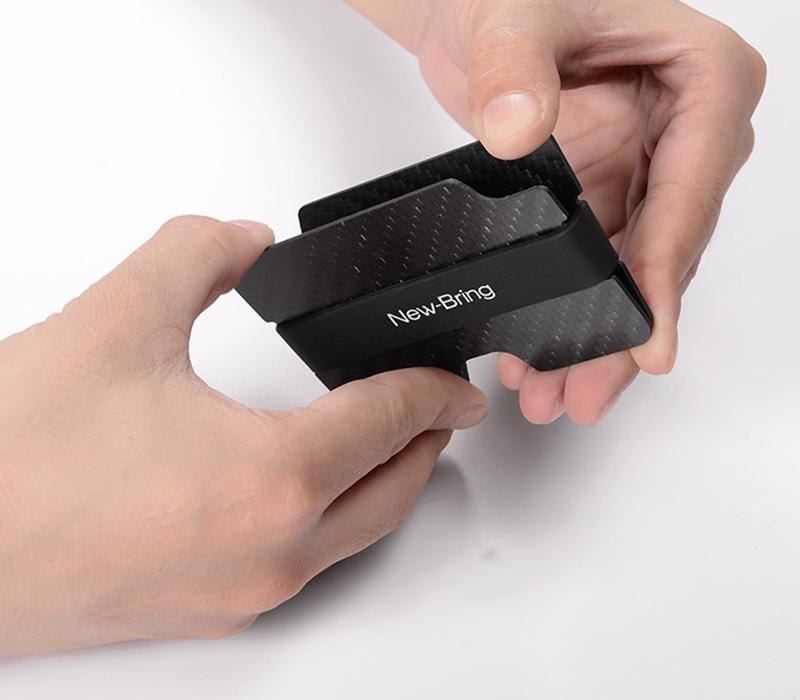 Real Carbon Fiber Anti-Theft Proficient Slim Card Holder Money Bill Clip - Pinalloy Online Auto Accessories Lightweight Car Kit 