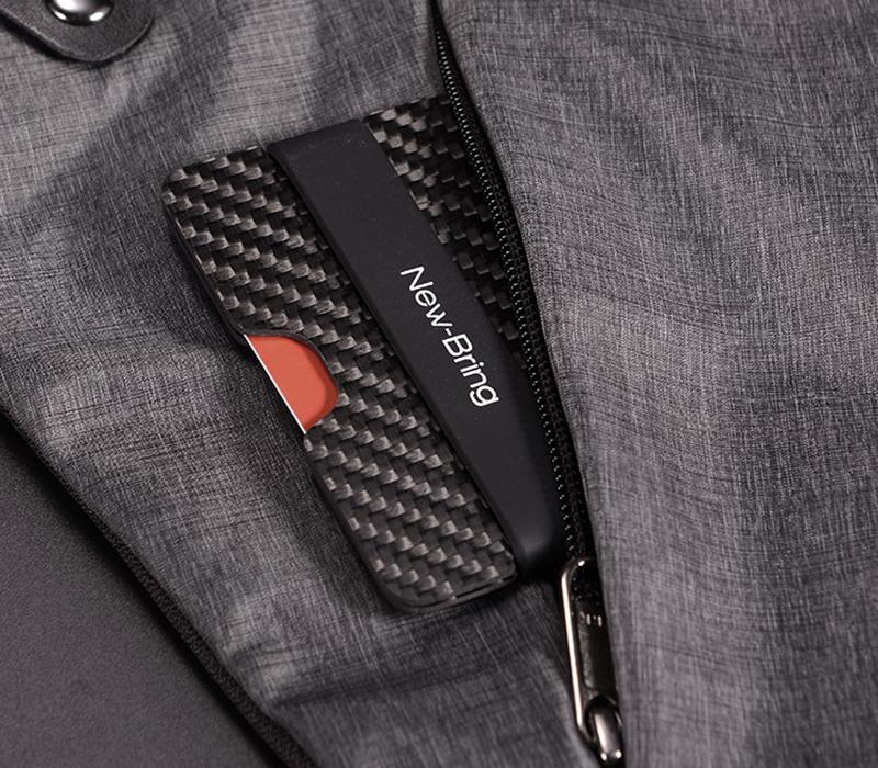 Real Carbon Fiber Anti-Theft Proficient Slim Card Holder Money Bill Clip - Pinalloy Online Auto Accessories Lightweight Car Kit 