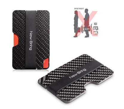 Real Carbon Fiber Anti-Theft Proficient Slim Card Holder Money Bill Clip - Pinalloy Online Auto Accessories Lightweight Car Kit 